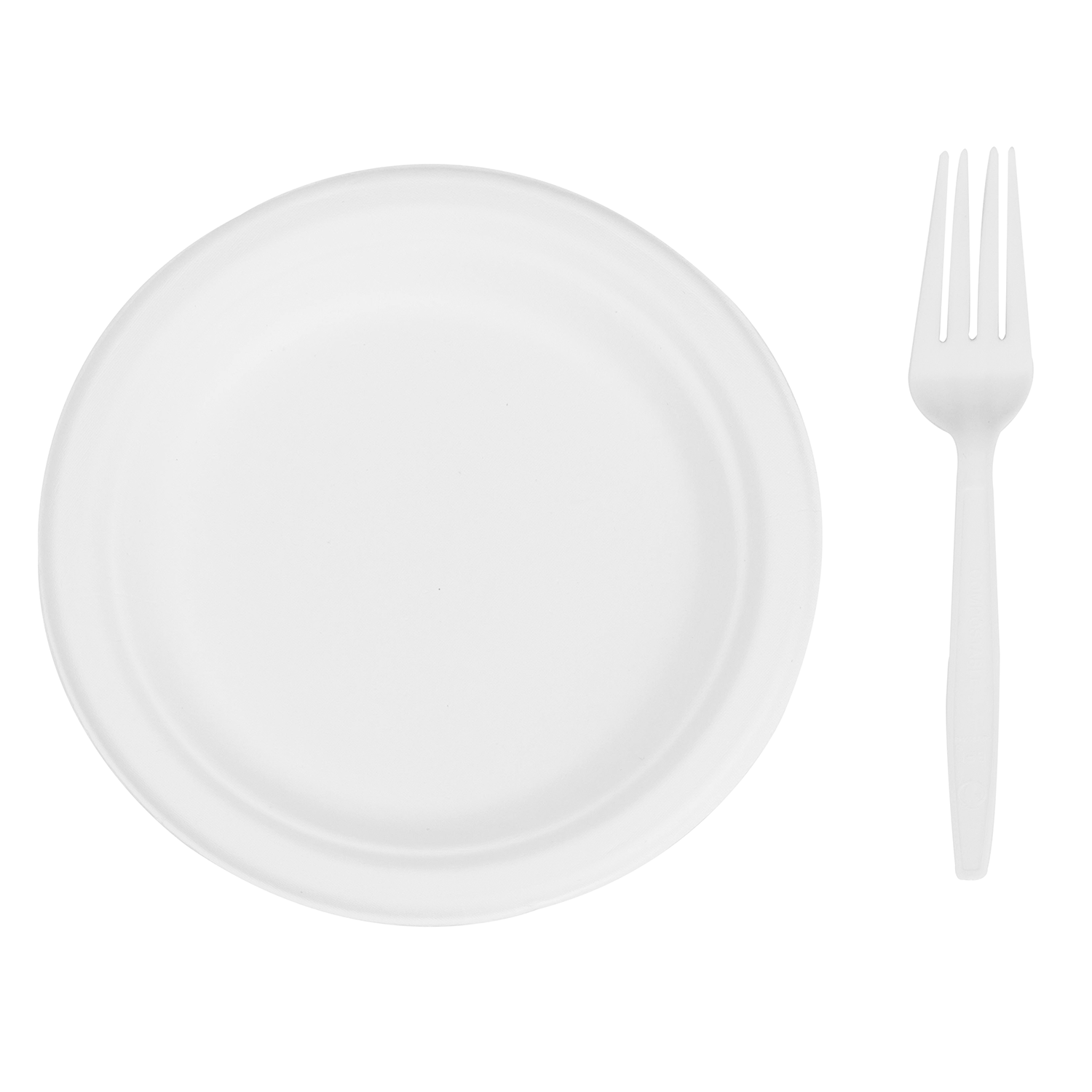 Wholesale 7'' Compostable Bagasse Round Plates - 1,000 ct