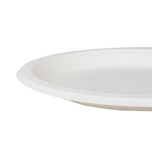 Wholesale 9'' Compostable Bagasse Round Plates - 500 ct