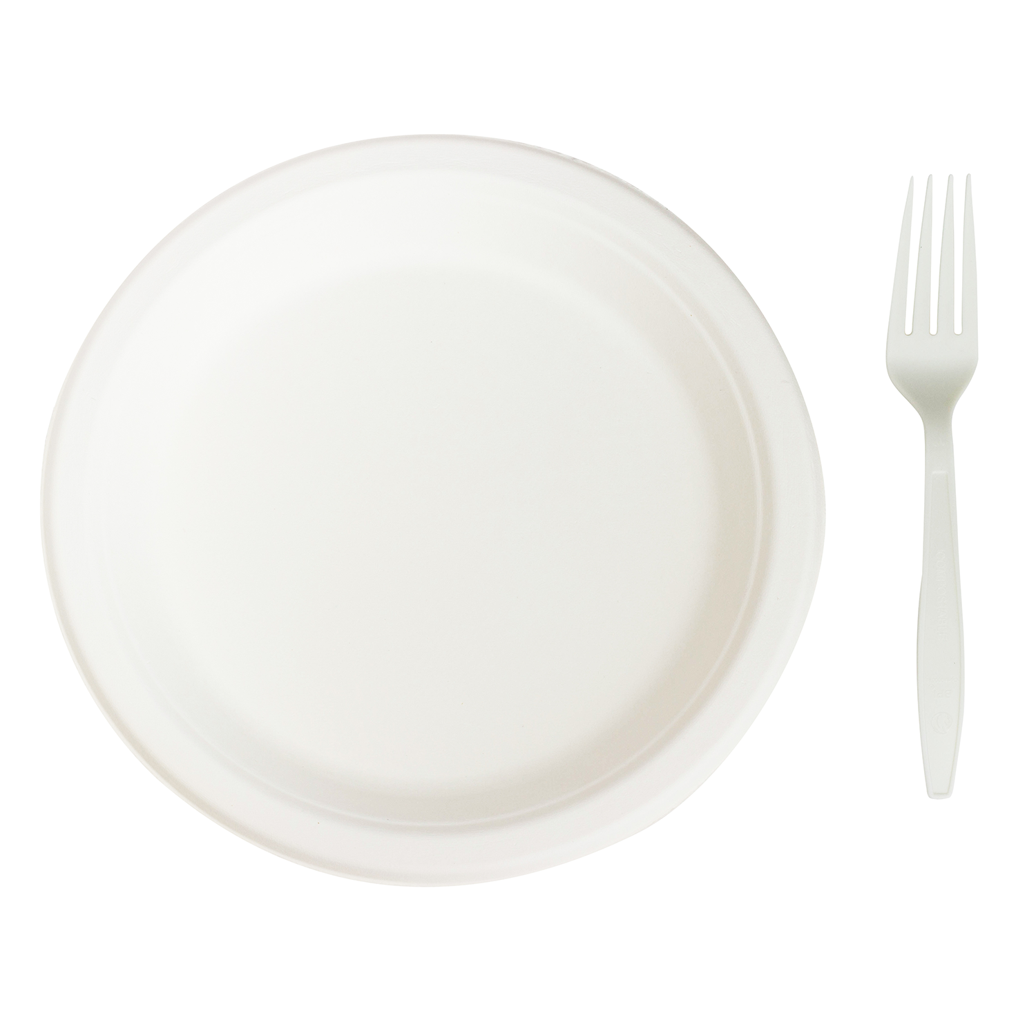 Wholesale 9'' Compostable Bagasse Round Plates - 500 ct