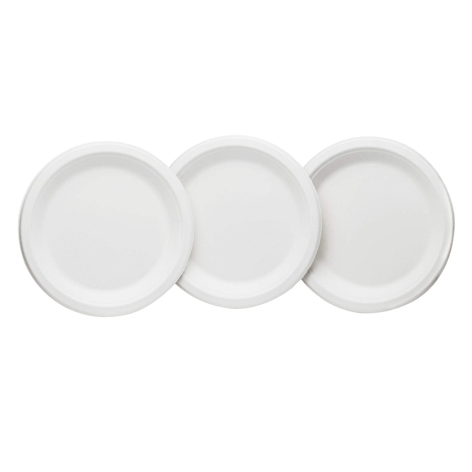 Wholesale 9'' Compostable Bagasse Round Plates - 500 ct