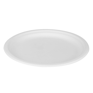 Wholesale 10'' Compostable Bagasse Round Plates - 500 ct