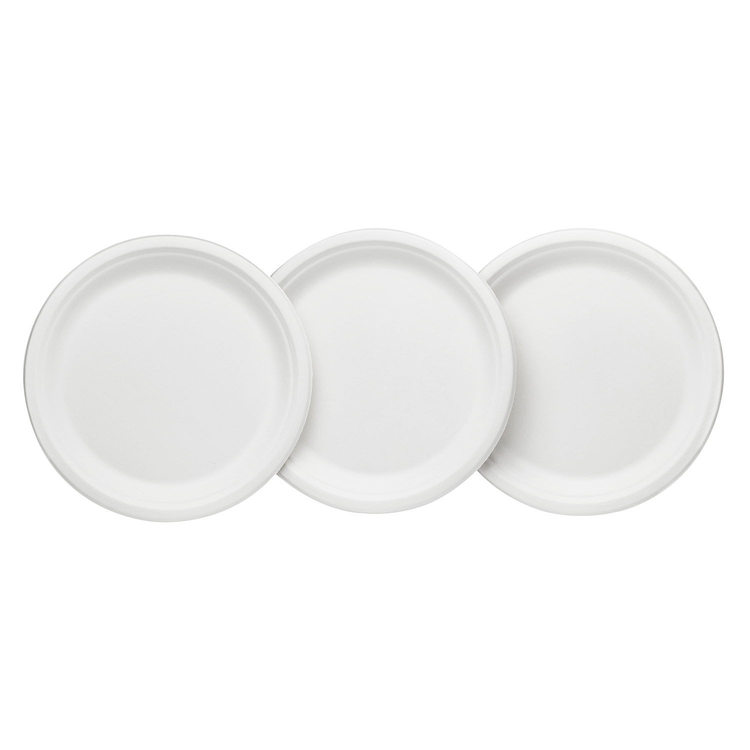 Wholesale 10'' Compostable Bagasse Round Plates - 500 ct