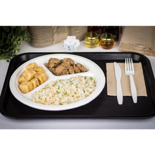Load image into Gallery viewer, Wholesale 10&#39;&#39; Compostable Bagasse Round Plates 3 Compartments - 500 ct
