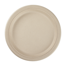 Load image into Gallery viewer, Wholesale 10&#39;&#39; Compostable Bagasse Round Plates, Natural - 500 ct
