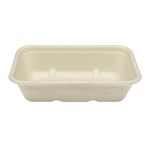 Load image into Gallery viewer, Wholesale 16oz Natural Bagasse Take Out Container, Rectangular - 500 ct
