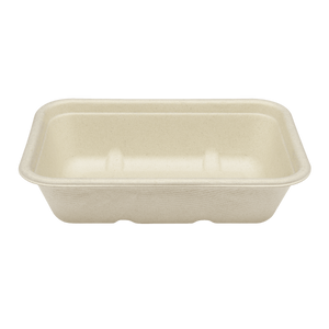 Wholesale 16oz Natural Bagasse Take Out Container, Rectangular - 500 ct