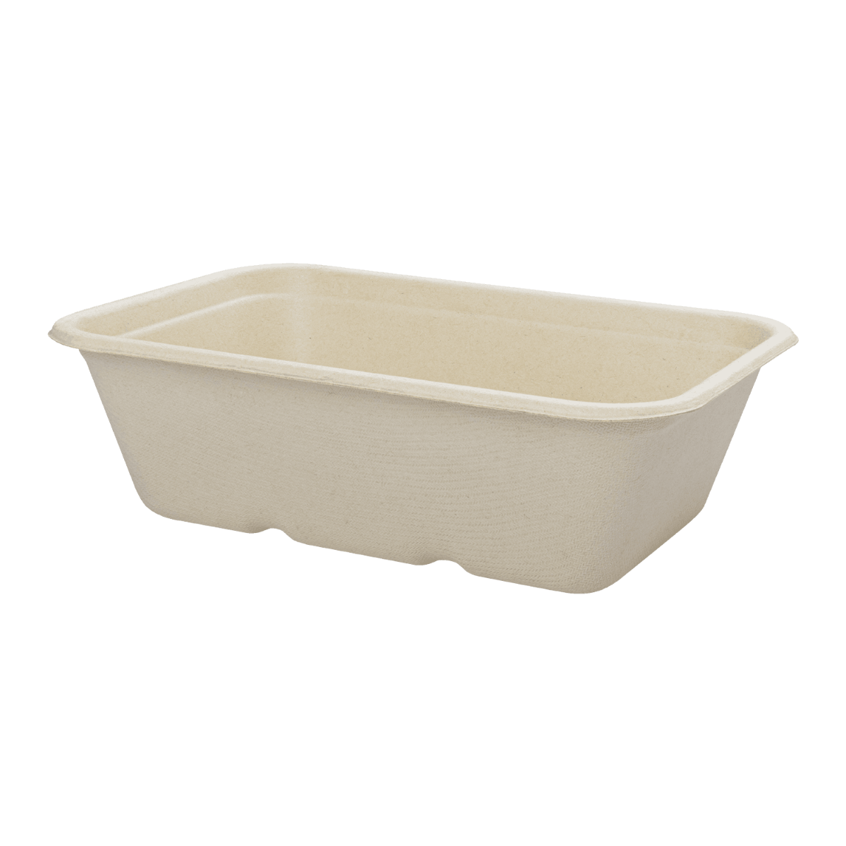Wholesale 20oz Natural Bagasse Take Out Container, Rectangular - 500 ct