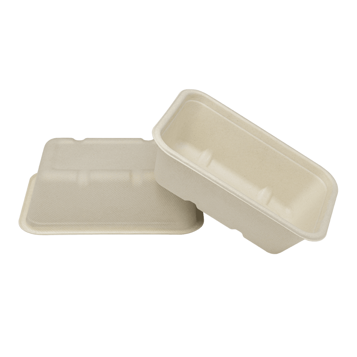 Wholesale 20oz Natural Bagasse Take Out Container, Rectangular - 500 ct