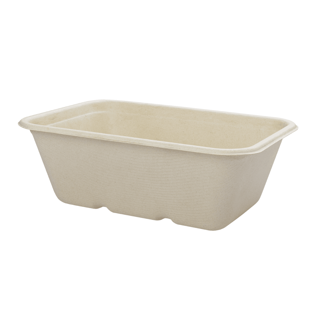 Wholesale 24oz Natural Bagasse Take Out Container, Rectangular - 500 ct