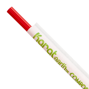 Wholesale Eco-Friendly Jumbo 9.5" Red Straw - 4,800 ct