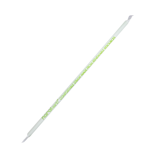 Wholesale 9.5" Eco-Friendly Jumbo Straw, Wrapped - Green - 4,800 ct