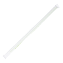 Load image into Gallery viewer, Wholesale 8.75&quot; Eco-Friendly Giant Straws (7mm) Paper Wrapped - Green - 2,500 ct
