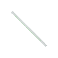 Load image into Gallery viewer, Wholesale 8.75&quot; Eco-Friendly Giant PLA Straws (7mm) Paper Wrapped - Clear - 2,500 ct
