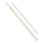 Wholesale 7.75" Eco-Friendly Giant Straws Paper Wrapped (7mm) - Clear - 2000 ct