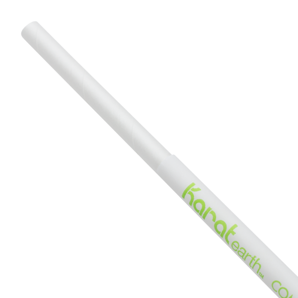Wholesale 7.75" Eco-Friendly Jumbo Paper Straw (5mm) Wrapped - White - 2,000 ct