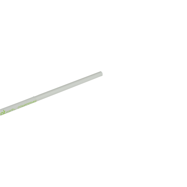 Wholesale 7.75" Eco-Friendly Jumbo Paper Straw (5mm) Wrapped - White - 2,000 ct
