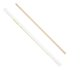 Load image into Gallery viewer, Wholesale 10.25&quot; Eco-Friendly Paper Jumbo Straw, Paper Wrapped - Kraft 1,200 ct
