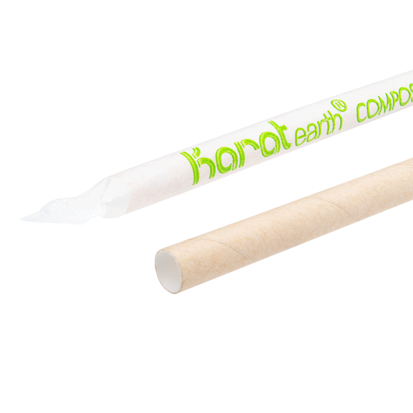 Wholesale 10.25" Eco-Friendly Giant Paper Straw, Paper Wrapped - Kraft 1,200 ct