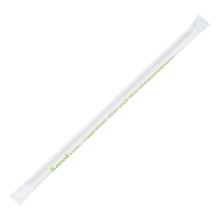 Load image into Gallery viewer, Wholesale 9&quot; Eco-Friendly Giant Paper Straw (7mm) Wrapped - White - 1200 ct
