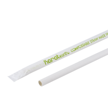 Load image into Gallery viewer, Wholesale 9&quot; Eco-Friendly Giant Paper Straw (7mm) Wrapped - White - 1200 ct
