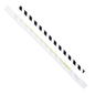 Wholesale 9" Eco-Friendly Giant Paper Straw Wrapped - Black/White - 1,200 ct