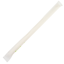 Load image into Gallery viewer, Wholesale 9&quot; Colossal Paper Straw Wrapped Diagonal Cut White - 1,600 ct
