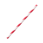 Wholesale Eco-Friendly Stir Unwrapped Paper Straw 5.25" Red Spiral