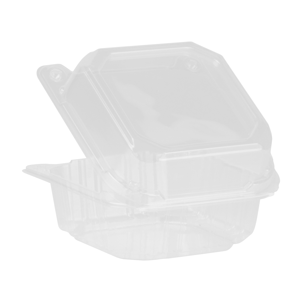 Wholesale 6''x6'' PLA Hinged Containers - 500 ct