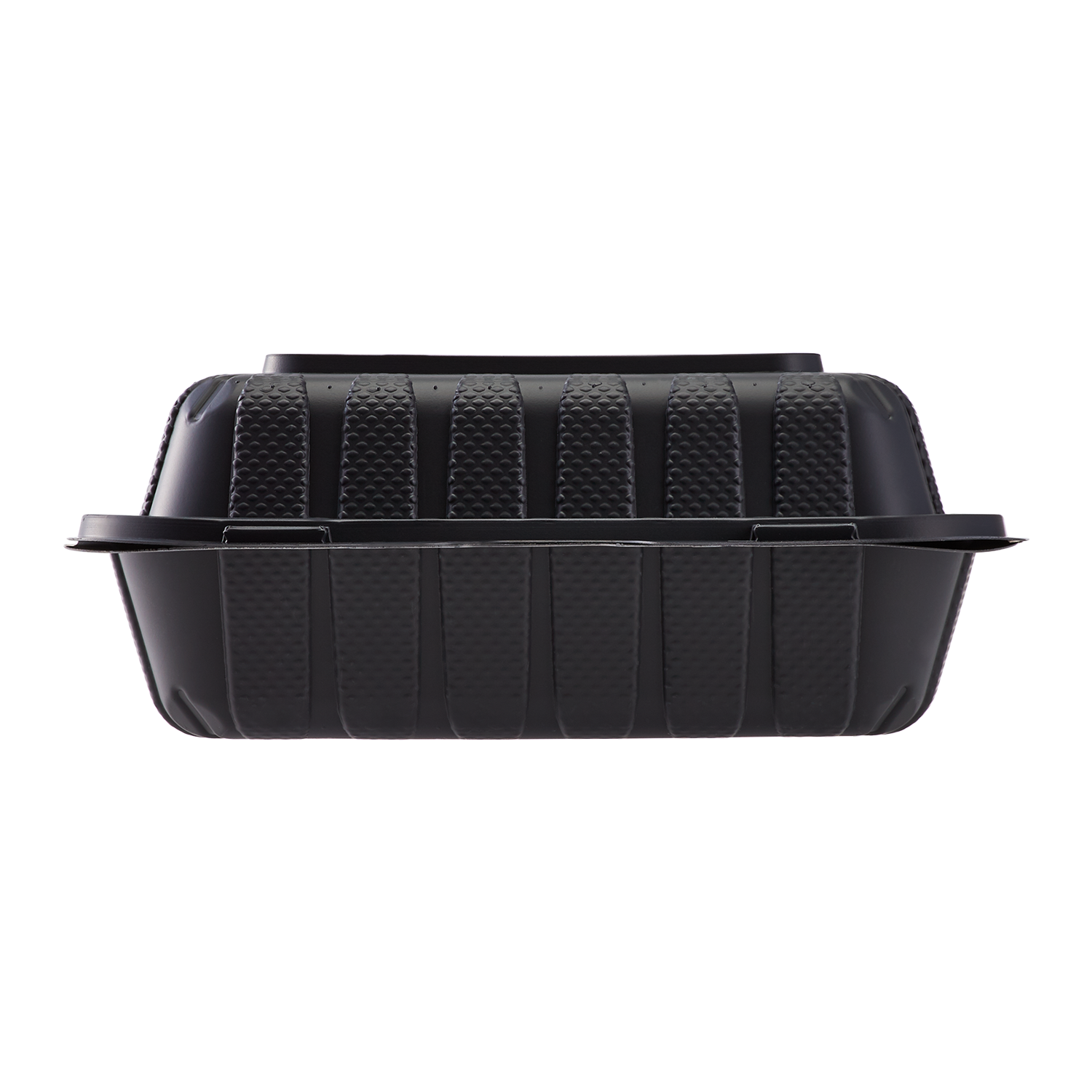 Wholesale 8" x 8" Mineral Filled PP Hinged Container 1 compartment Black - 200ct