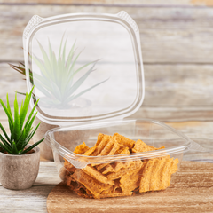 Wholesale 32oz PLA Hinged Deli Container - 200 ct