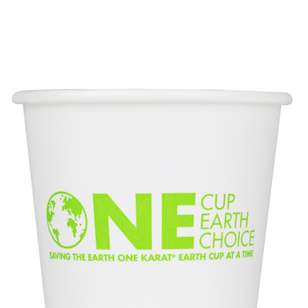 Wholesale 8oz Eco-Friendly Paper Hot Cups - One Cup, One Earth (80mm) - 1,000 ct