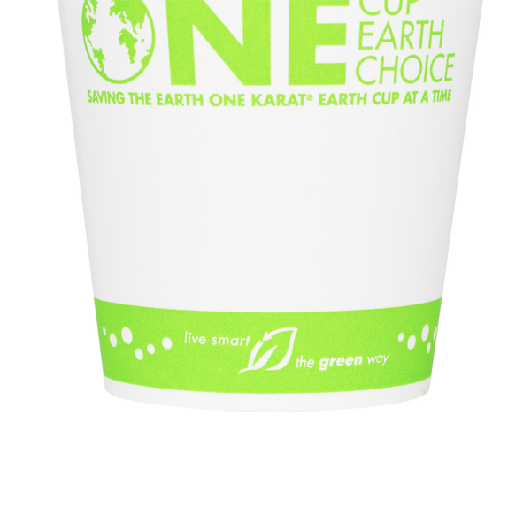 Wholesale 8oz Eco-Friendly Paper Hot Cups - One Cup, One Earth (80mm) - 1,000 ct