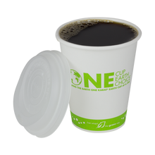 Load image into Gallery viewer, Wholesale 8oz Eco-Friendly Paper Hot Cups - One Cup, One Earth (80mm) - 1,000 ct
