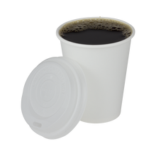 Load image into Gallery viewer, Wholesale 8oz Eco-Friendly Paper Hot Cups - White (80mm) - 1,000 ct
