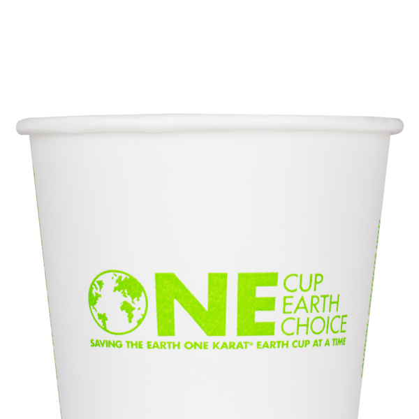 Wholesale 10oz Eco-Friendly Paper Hot Cups - One Cup, One Earth (90mm) - 1,000 ct