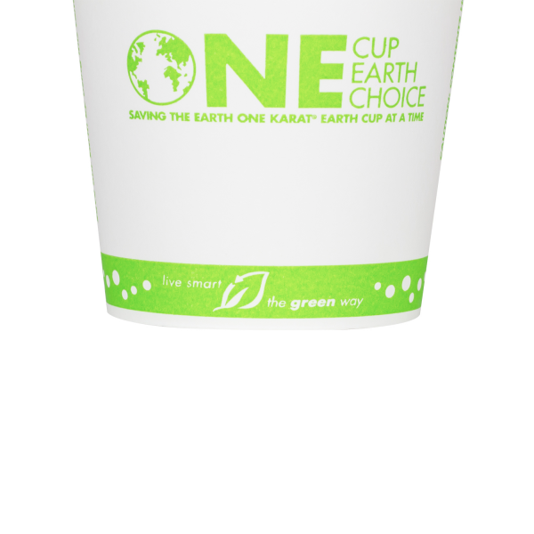 Wholesale 10oz Eco-Friendly Paper Hot Cups - One Cup, One Earth (90mm) - 1,000 ct