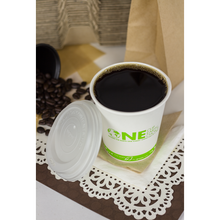 Load image into Gallery viewer, Wholesale 10oz Eco-Friendly Paper Hot Cups - One Cup, One Earth (90mm) - 1,000 ct
