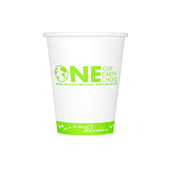 Wholesale 12oz Eco-Friendly Paper Hot Cups - One Cup, One Earth (90mm) - 1,000 ct