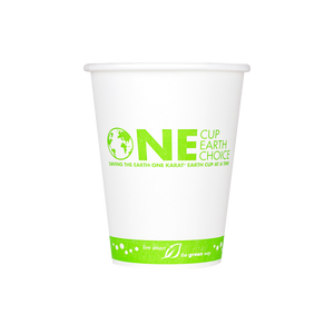 Wholesale 12oz Eco-Friendly Paper Hot Cups - One Cup, One Earth (90mm) - 1,000 ct