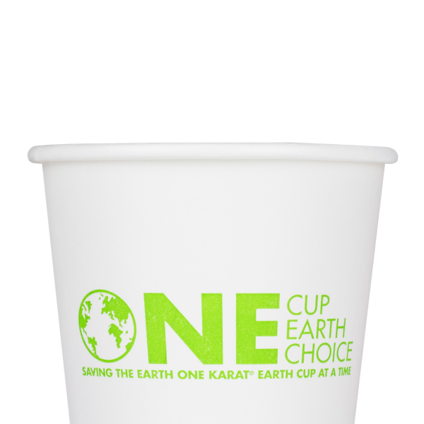 Wholesale 12oz Eco-Friendly Paper Hot Cups - One Cup, One Earth (90mm) - 1,000 ct