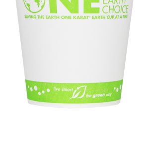 Wholesale 12oz Eco-Friendly Paper Hot Cups - One Cup, One Earth (90mm) - 1,000 ct