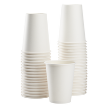 Load image into Gallery viewer, Wholesale 12oz Eco-Friendly Paper Hot Cups White 90mm - 1,000 ct

