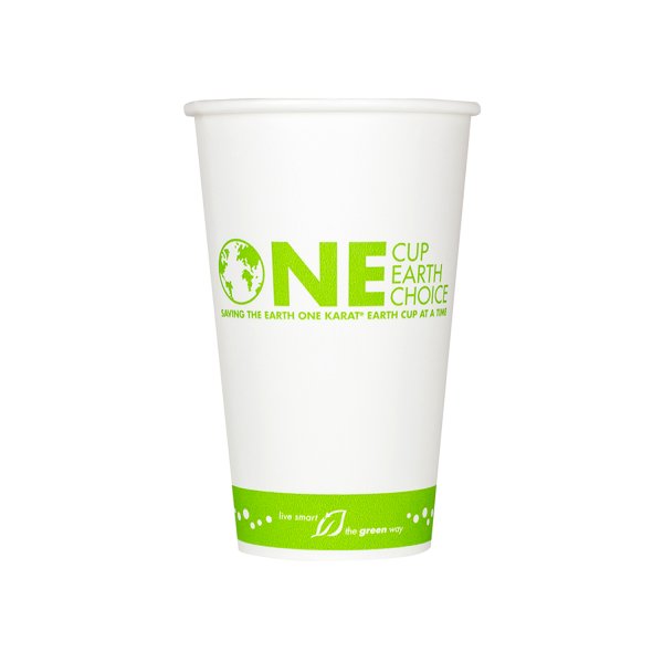 Wholesale 16oz Eco-Friendly Paper Hot Cups - One Cup, One Earth (90mm) - 1,000 ct