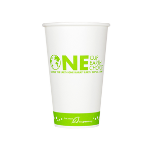 Wholesale 16oz Eco-Friendly Paper Hot Cups - One Cup, One Earth (90mm) - 1,000 ct