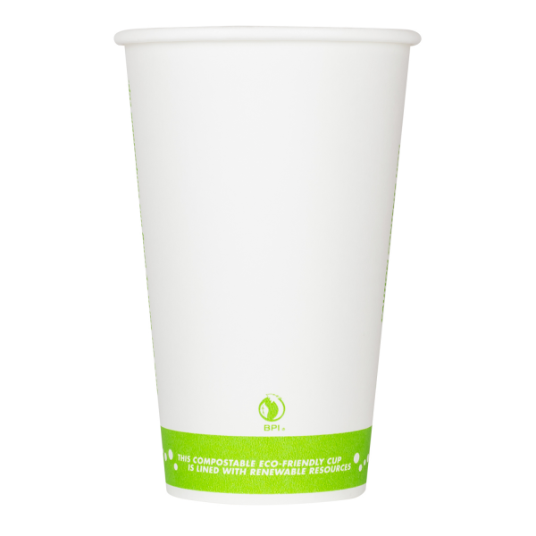 Wholesale 16oz Eco-Friendly Paper Hot Cups - One Cup, One Earth (90mm) - 1,000 ct