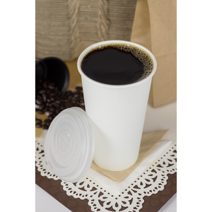Wholesale 20oz Eco-Friendly Paper Hot Cups - White (90mm) - 600 ct