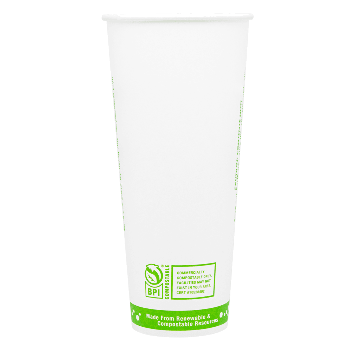Wholesale 24oz Eco-Friendly Paper Hot Cups - One Cup, One Earth 90mm - 500 ct