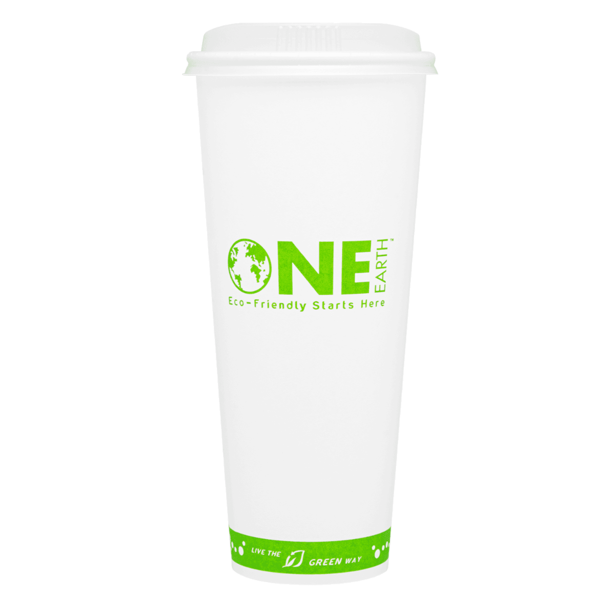 Wholesale 24oz Eco-Friendly Paper Hot Cups - One Cup, One Earth 90mm - 500 ct