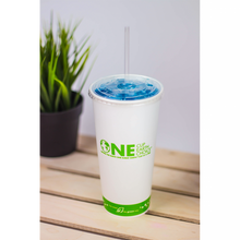 Load image into Gallery viewer, Wholesale 22oz Eco-Friendly Paper Cold Cups - One Cup, One Earth - 90mm - 1,000 ct
