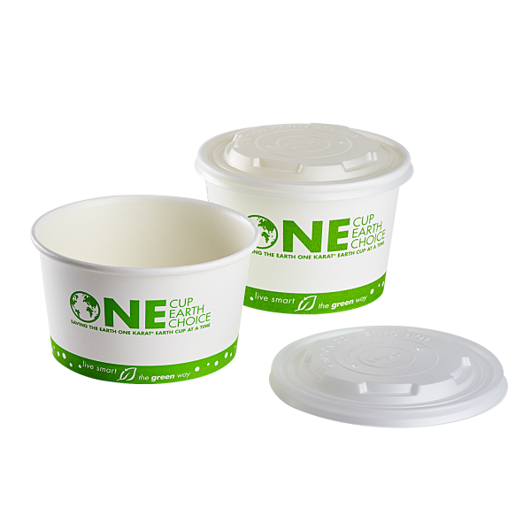 Wholesale 12-16 oz Compostable Flat Lids (114.6mm) - 500 ct